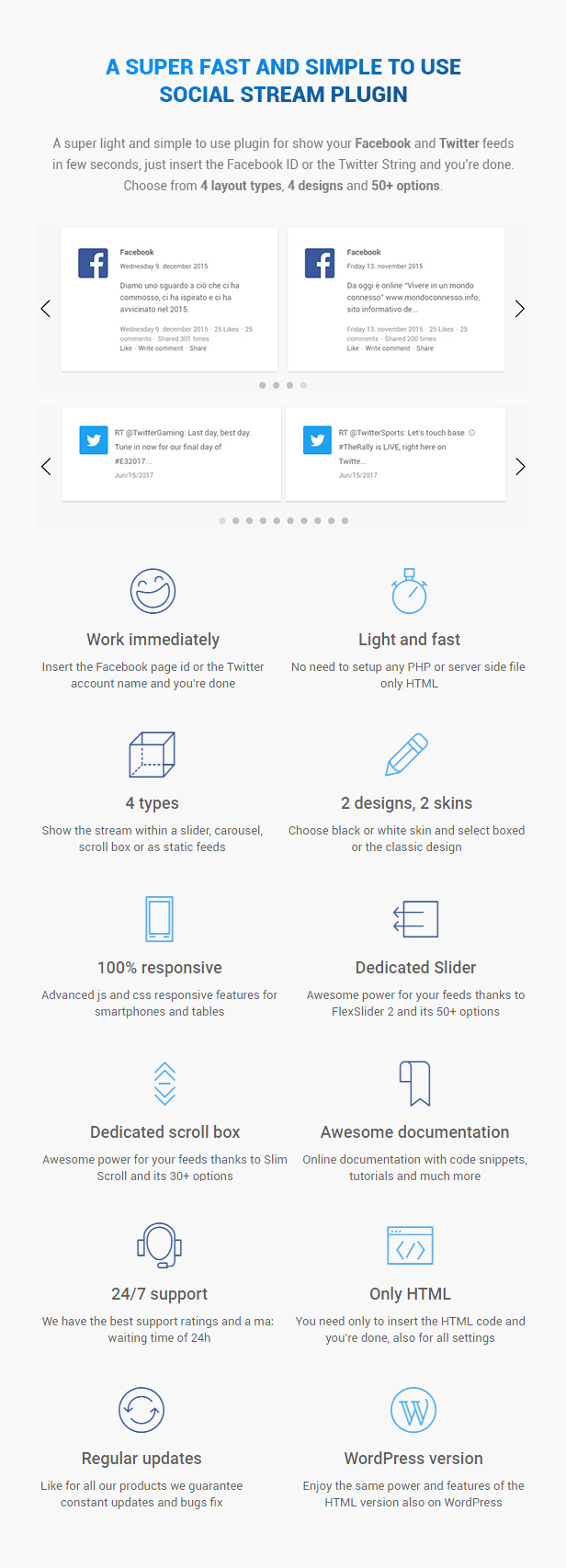 Social Rail - Facebook And Twitter | Social Stream - 1